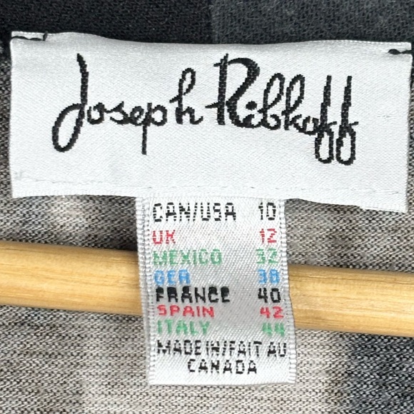 VTG 90’s Joseph Ribkoff Striped Cowl Neck Hooded Floral Sequin Print Hoodie 10 - Picture 7 of 8